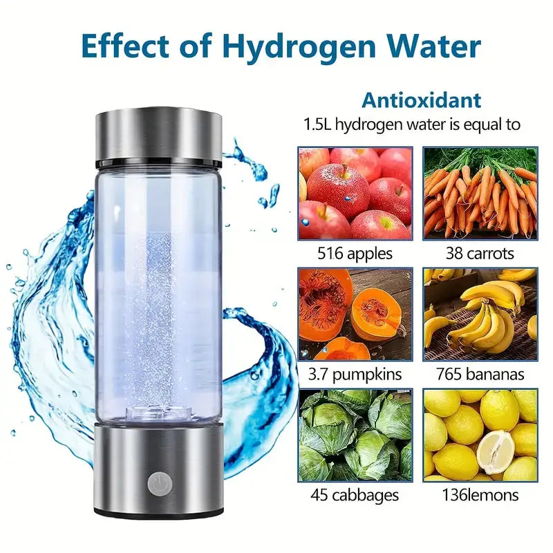 Electronic Hydrogen Travel Water Bottle Ionizer