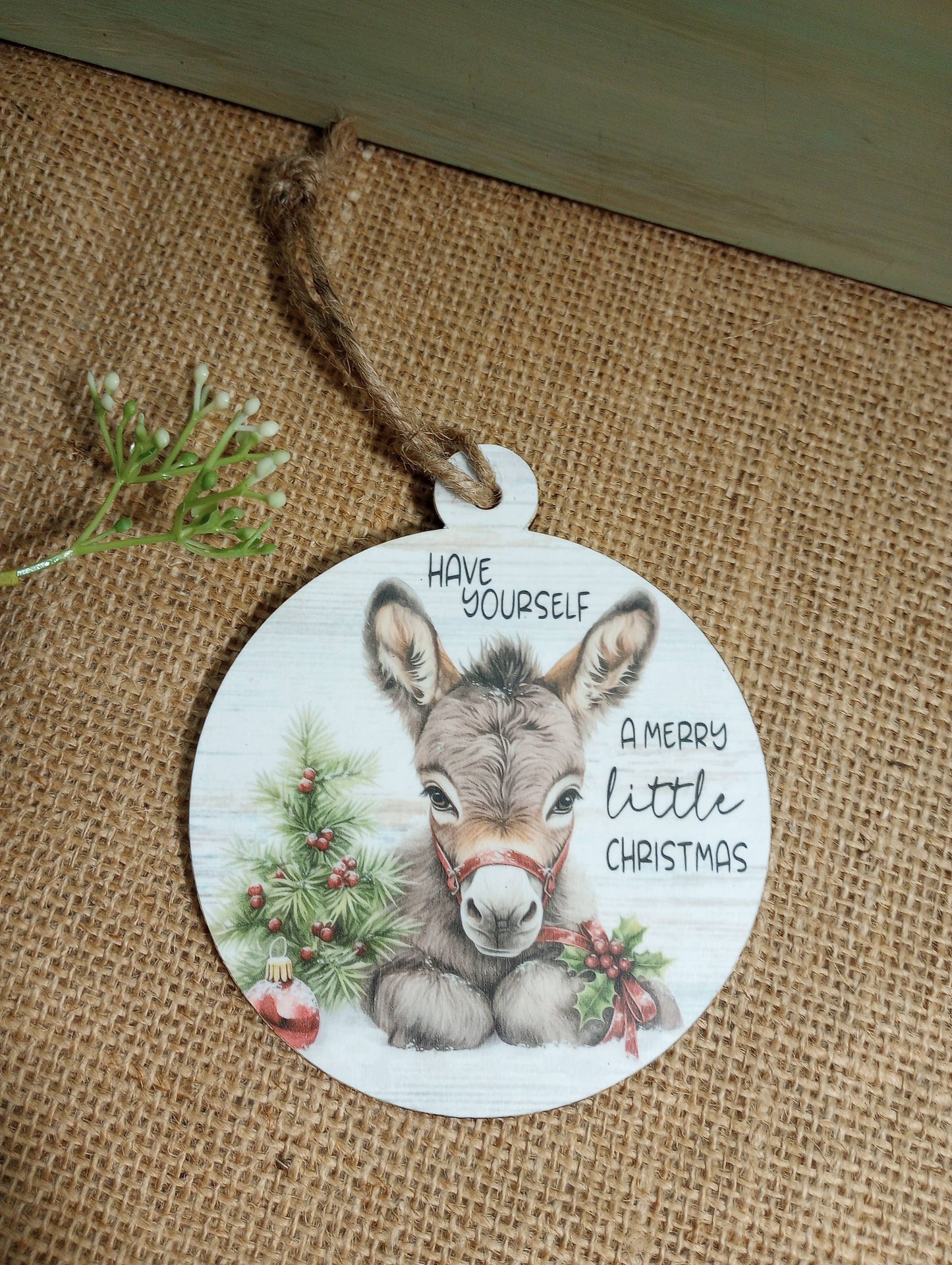 Donkey Christmas Ornament