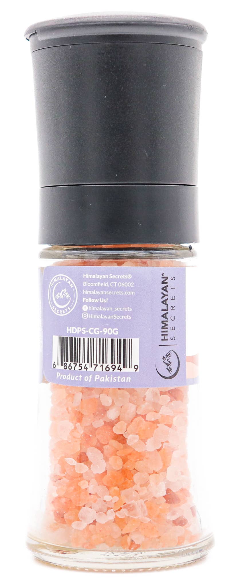 3.17 oz - Himalayan Pink Salt Coarse Grinder Glass Bottle