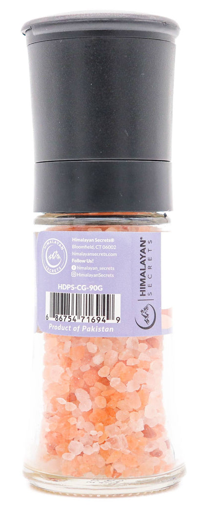 3.17 oz - Himalayan Pink Salt Coarse Grinder Glass Bottle