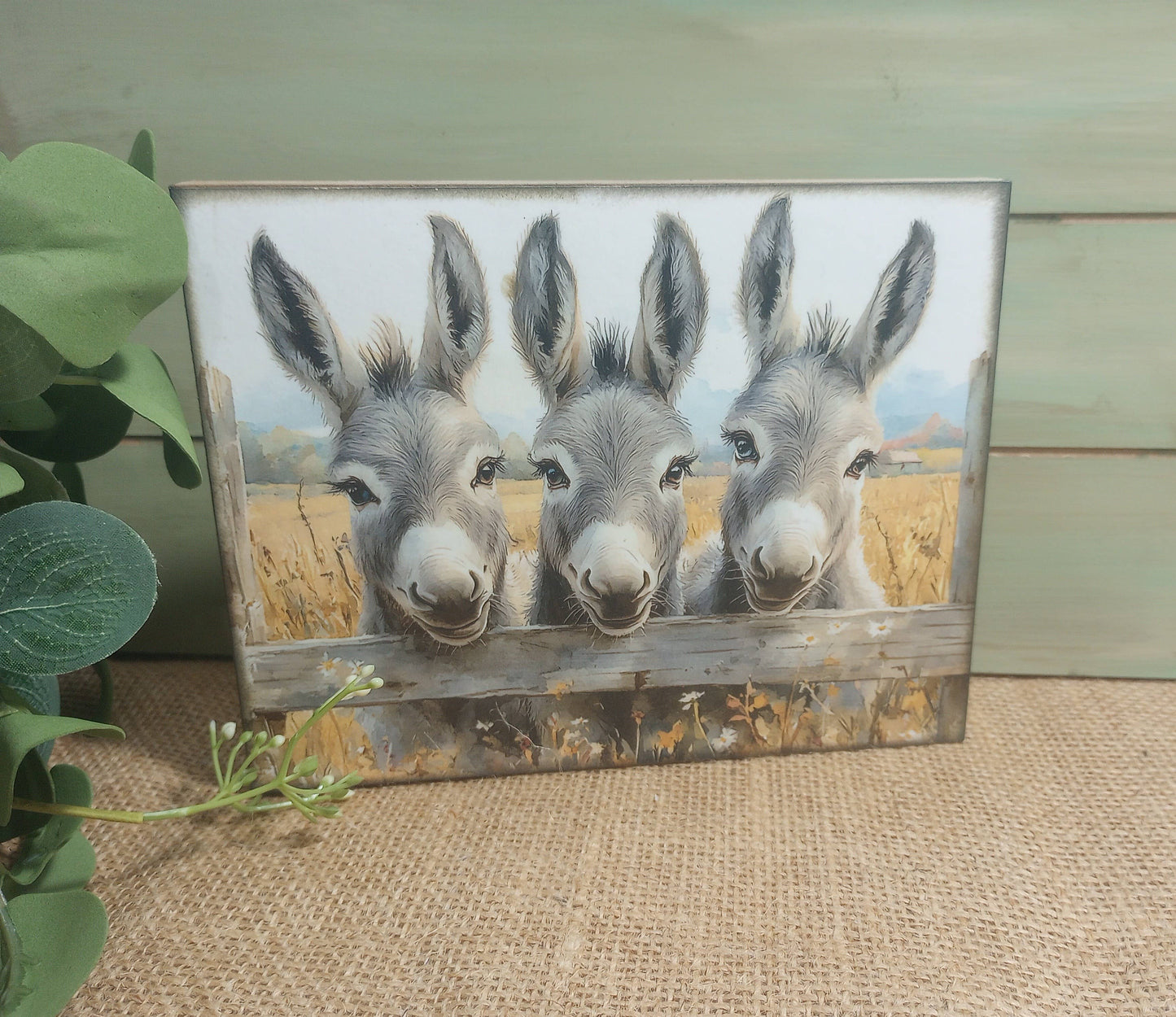 Donkey Wood Sign - Trio