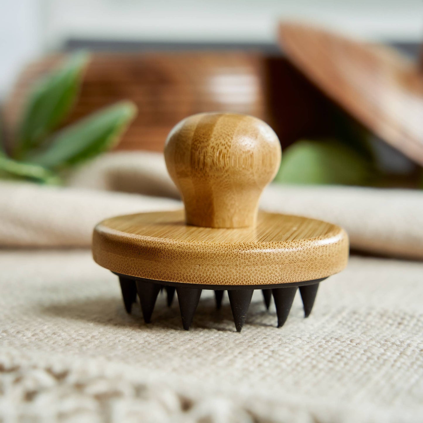 Bamboo and Silicone Scalp & Body Massager | Earth Day Best