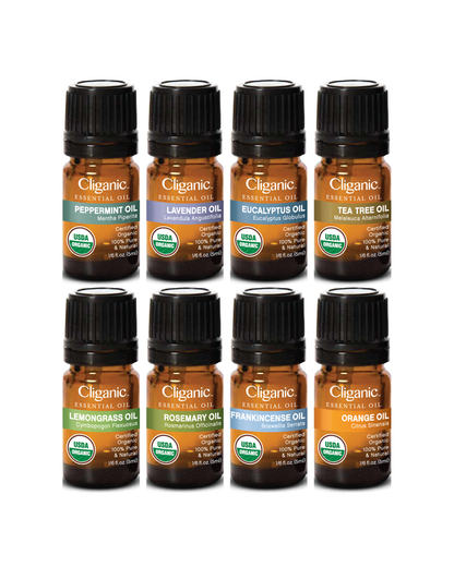 Essential Oils Set - Organic Aromatherapy Set (5ml)