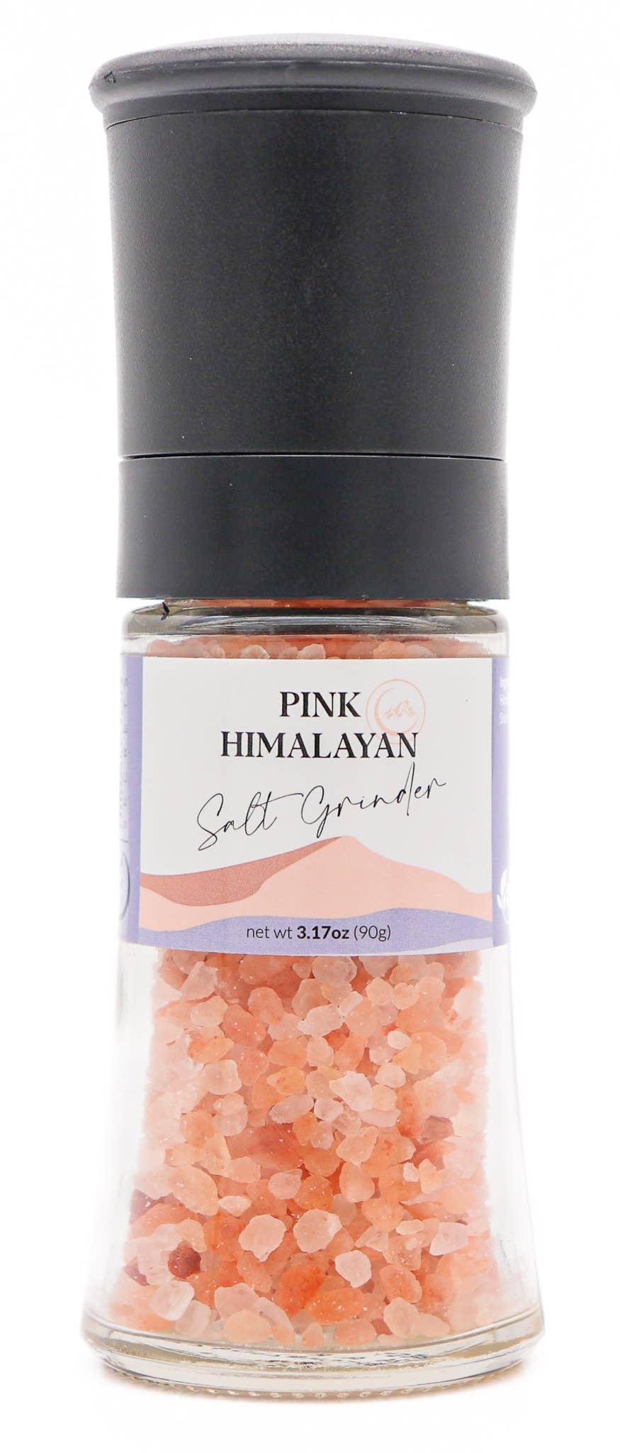 3.17 oz - Himalayan Pink Salt Coarse Grinder Glass Bottle