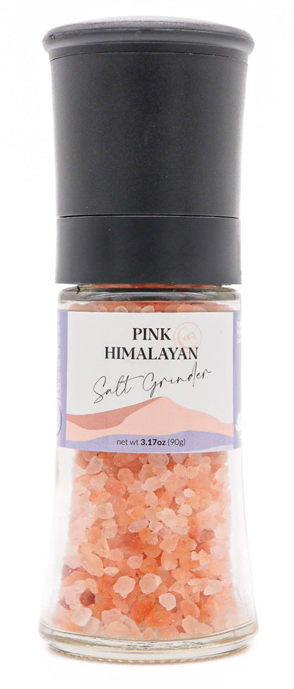 3.17 oz - Himalayan Pink Salt Coarse Grinder Glass Bottle