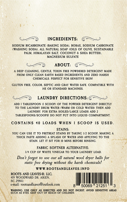 Powdered Laundry Detergent - Unscented