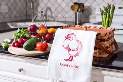 Farm Chick Kitchen Towel | Tea Towels | Chicken Dish Towels