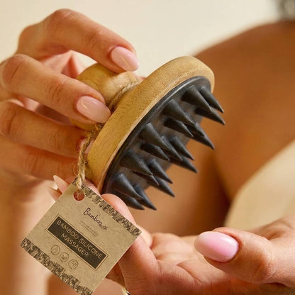 Bamboo and Silicone Scalp & Body Massager | Earth Day Best