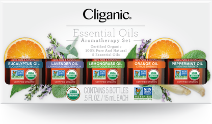 Essential Oils Set - Organic Aromatherapy Set (15ml)