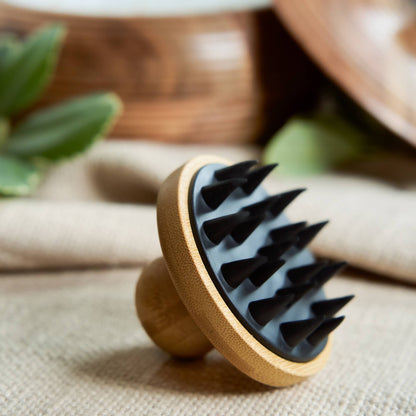 Bamboo and Silicone Scalp & Body Massager | Earth Day Best