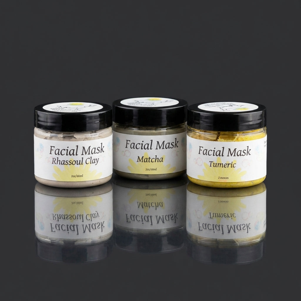Design a high-tech, studio-style product display featuring the facial mask in a sleek, modern setting under HDR studio lighting that accentuates the product’s refined packaging. The camera is set with a 85mm lens at eye level, capturing the product in a pe