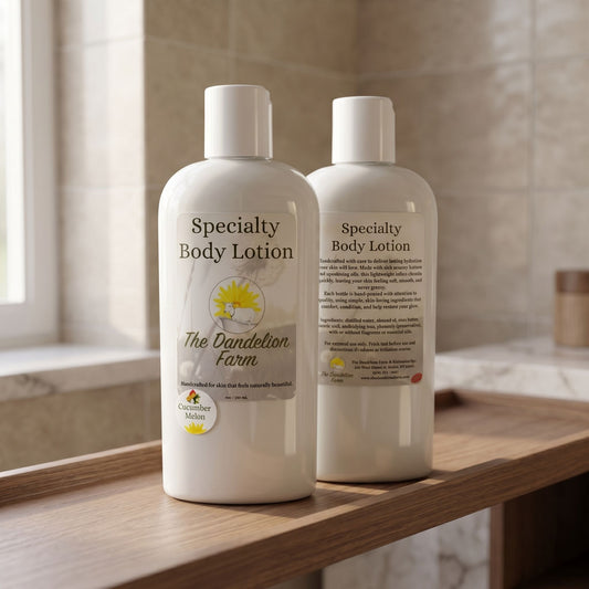 Close-up of Body Lotion (Specialty) bottle on sleek bathroom shelf, natural light highlighting smooth surface and luxurious texture.